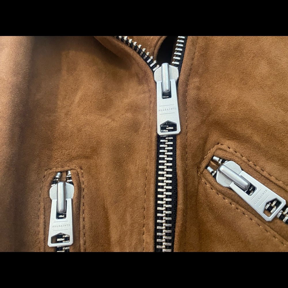 Allsaints Suede Balfern Biker Jacket - Picture 7 of 13